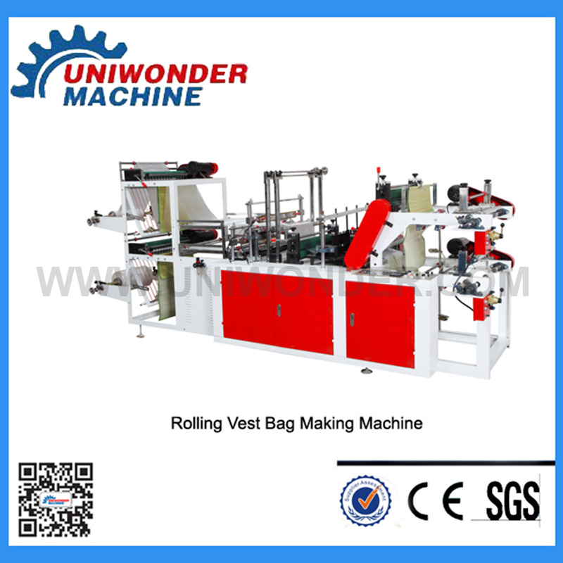 High Speed Double Layers Plastic Bag Making Machine