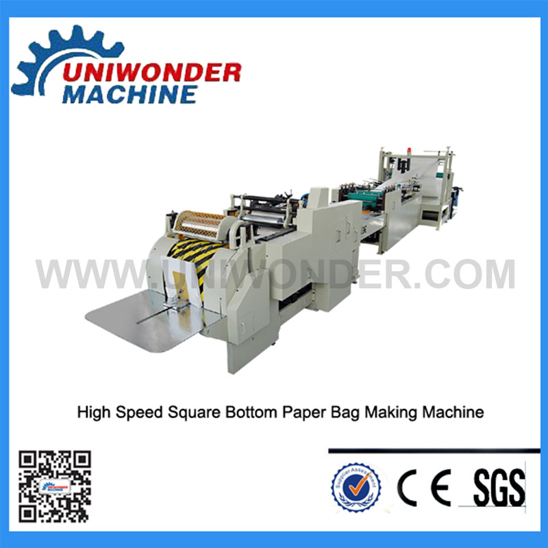 Fully Automatic Square Bottom Paper Bag Making Machine