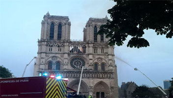 The Fire Of Notre Dame de Paris, France: Hundreds Of People Pray And Cry